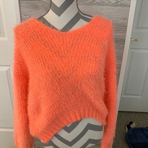 Orange fur top
